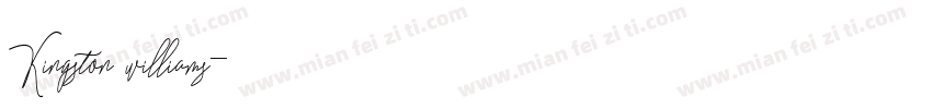 Kingston williams字体转换